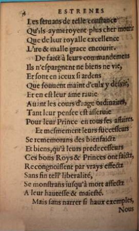 Les Estrenes Royalles A Tovs Nobles Et Vaillans Cheualiers, Escuyers, Seigneurs & Barons Chrestiens, & Catholiques François