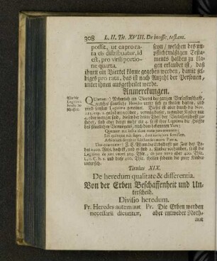 Titulus XIX. De heredum qualitate & differentia.