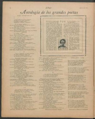 Antología de los grandes poetas : Poe