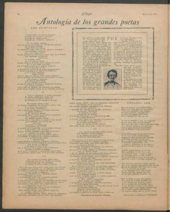 Antología de los grandes poetas : Poe