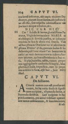Caput VI. De Actione.