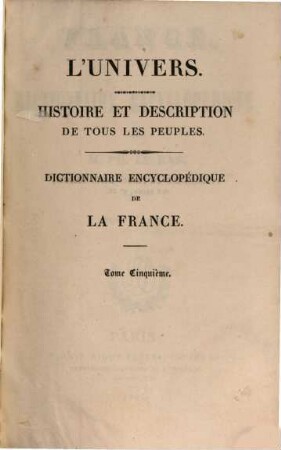 France : dictionnaire encyclopédique. 5