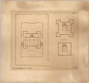 Billing, Hermann; Dresden (Sachsen); Geschäftshaus Dresdner Anzeiger - Obergeschosse (Grundrisse); Turmgeschosse (Grundrisse)