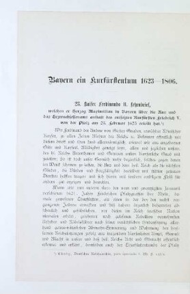Bayern ein Kurfürstentum 1623 - 1806