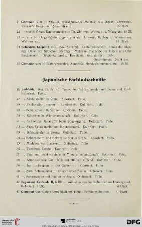 Japanische Farbholzschnitte (Nr.26-43)