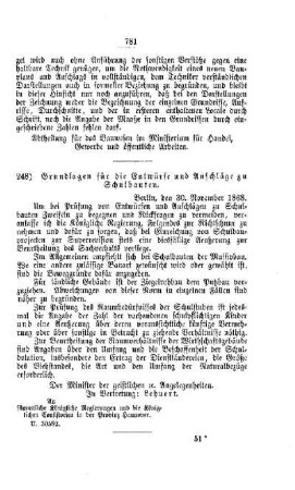 Grundlagen für die Entwürfe und Anschläge zu Schulbauten : [III. Elementarschulwesen]