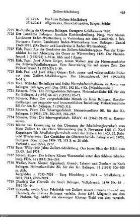37.1.20.6 Die Linie Zollern-Schalksburg