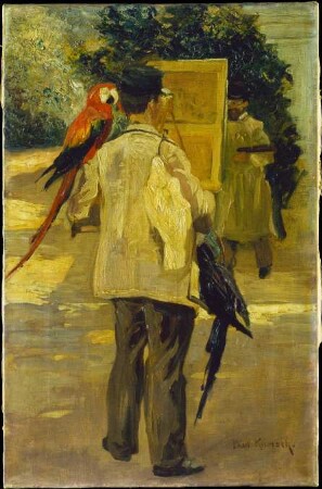 Max Slevogt malt den Papageienwärter