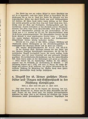 4. Angriff der 18. Armee zwischen Montdidier und Noyon mit Schwerpunkt in der Richtung Compiègne
