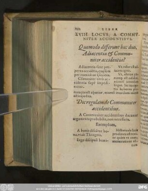 XVIII. Locus, A Communiter Accidentibus.