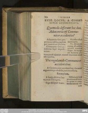 XVIII. Locus, A Communiter Accidentibus.