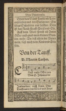 Von der Tauff.