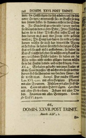 66. Domin. XXVII. Post Trinit.