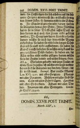 66. Domin. XXVII. Post Trinit.