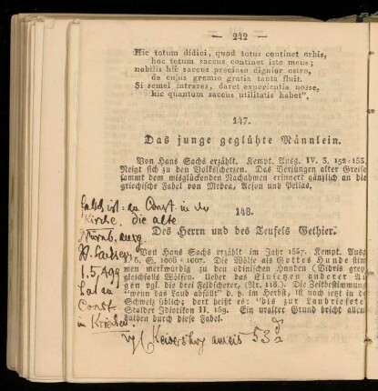 147. Das junge gegluehte Maennlein.