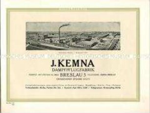 Katalog über landwirtschaftliche Maschinen der Firma Kemna