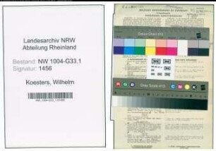 Entnazifizierung Wilhelm Koesters , geb. 07.07.1882 (Rektor)