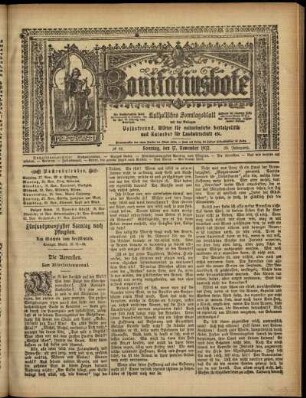 Erste Ausgabe vom Sonntag, den 17. November 1912.