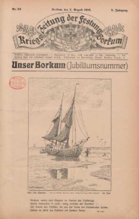 2.1916/17: Kriegszeitung der Festung Borkum