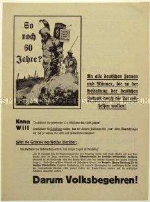 Aufruf des Reichsausschusses für das Deutsche Volksbegehren zur Teilnahme am Volksbegehren gegen den Young-Plan 1929
