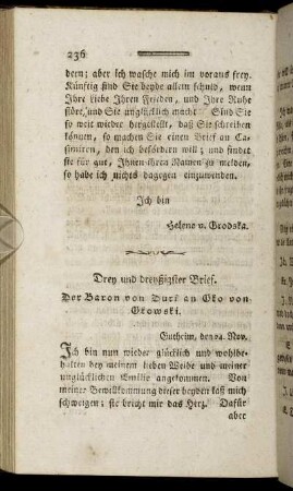 Drey und dreyßigster Brief.