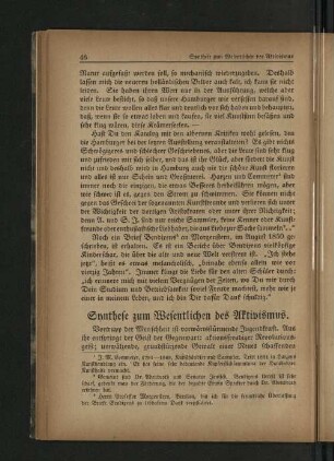 Synthese zum Wesentlichen des Aktivismus.