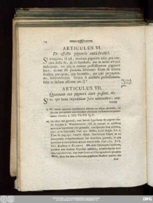 Articulus VII. Quaenam res pignori dari possint.