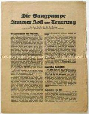 Aufruf der Deutschnationalen Volkspartei zur Reichstagswahl am 7. Dezember 1924