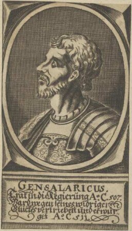 Bildnis des Gensalaricus, König der Westgoten