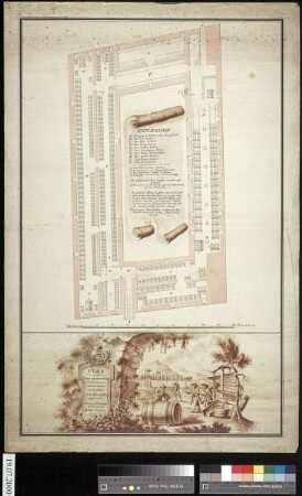 Immanuel Köhler, Kellerschreiber: Grundriss des Kellergeschosses ("Haupt-Zeug-Hauss-Kellerey")