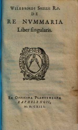 De re nummaria Liber singularis