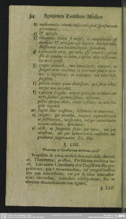 §. LXII. Theorema ac Corollarium medicum quid?