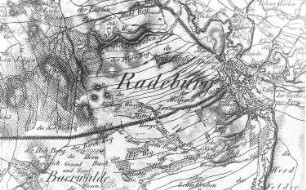 Radeburg. Ausschnitt aus: Oberreit, Sect. Großenhain, 1841/43