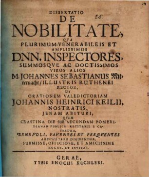 Diss. de nobilitate