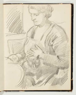 Frau mit Katze