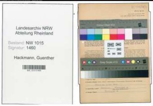 Entnazifizierung Guenther Hackmann , geb. 07.12.1913 (Bahnbeamter)