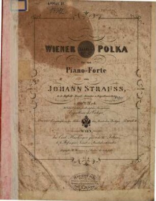 Wiener Kreuzer-Polka : für d. Piano-Forte ; 220. tes Werk
