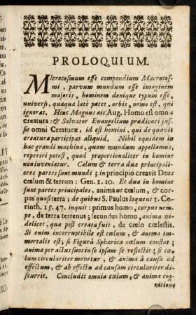 Proloquium.