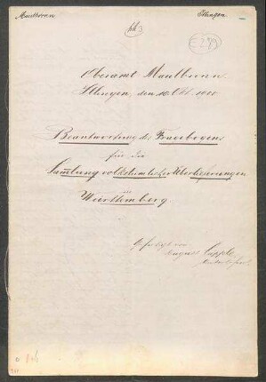 Konferenzaufsatz Illingen (Enzkreis) OA Maulbronn