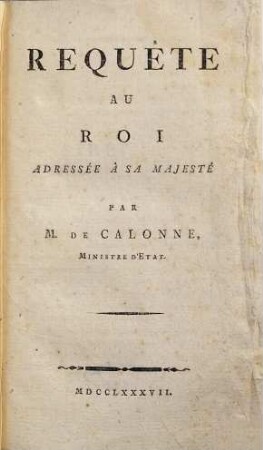 Requête au Roi