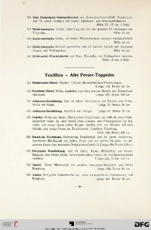 Textilien – Alte Perser-Teppiche (Nr. 521-555)