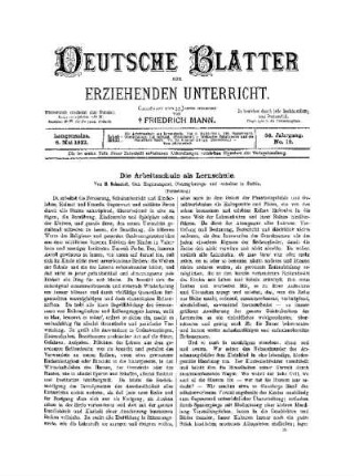 Die Arbeitsschule als Lernschule : (Fortsetzung)