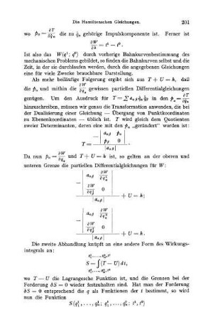 Die Hamiltonischen oder kanonischen Differentialgleichungen.