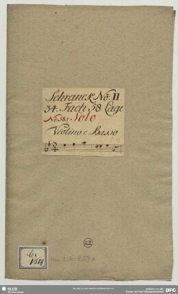 Sonatas - Mus.2-R-8,57a : vl, bc - a; GraunWV deest