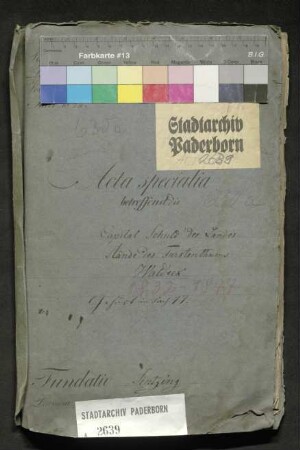 Kapitalschulden der Landesstände des Fürstentums Waldeck