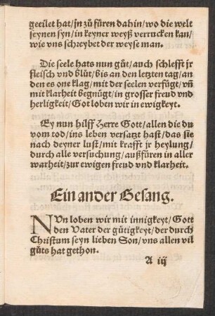 Ein ander Gesang. ||