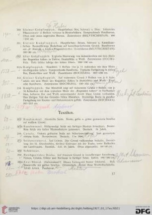 Textilien (Nr. 215-222)