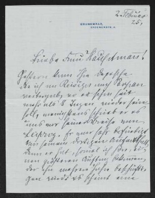 Brief von Hedwig Fischer und Brigitte Bermann Fischer an Margarete Hauptmann