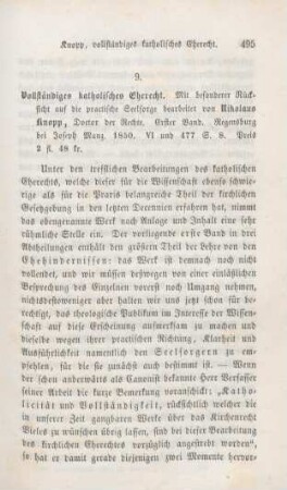495-506 [Rezension] Vollständiges katholisches Eherecht