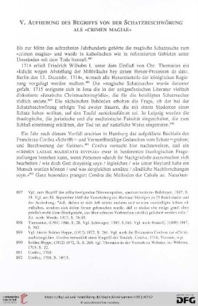 V. Aufhebung des Begriffs von der Schatzbeschwörung als »crimen magiae«